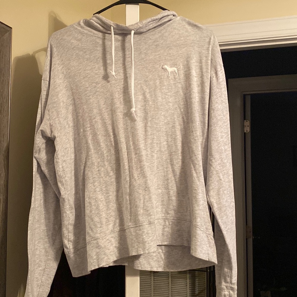 Pink by Victoria secret long sleeve hoodie shirt in excellent condition